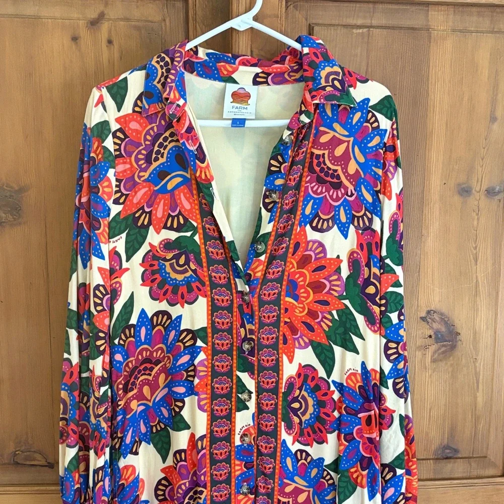 Farm Rio maxi Multicolor Floral Dress - Picture 2 of 5